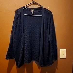 JM Collection lightweight black dressy cardigan